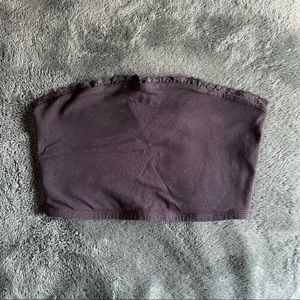 black lace trim tube top